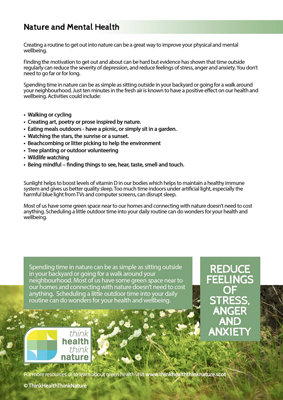 Nature and mental health flyer