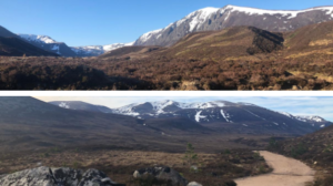 Scottish mountains and hills, a landscape formed by the Cailleach