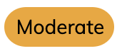 A pill shaped icon featuring an orange background with the text 'Moderate' denoting a low intensity activity