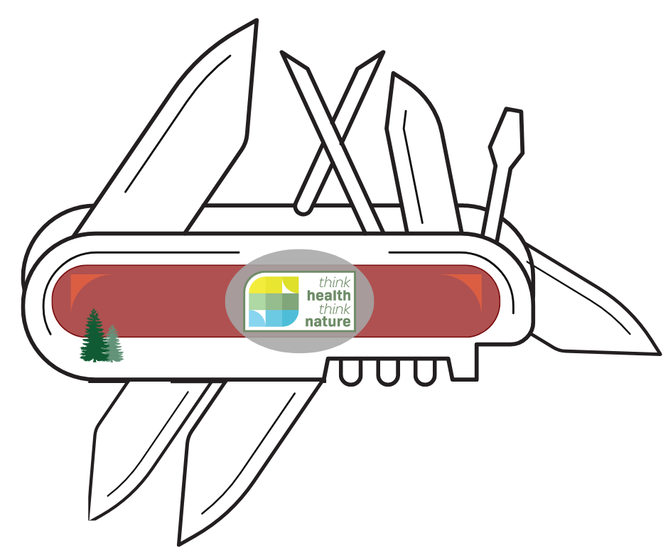 An illustration of a pocket knife with various multi-tools.