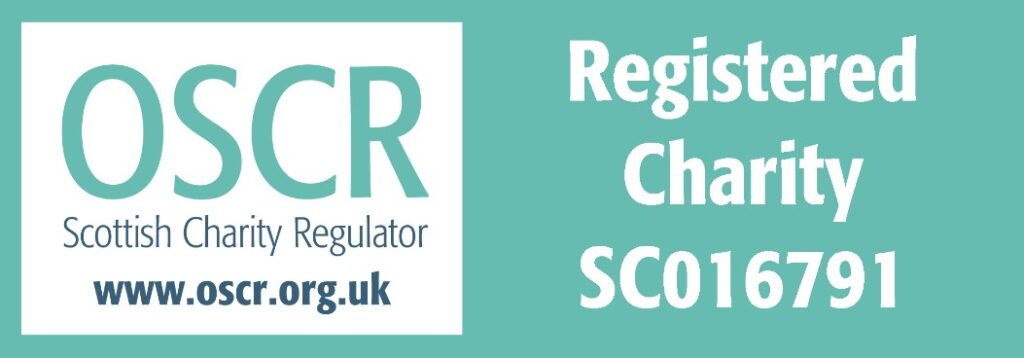 Logo with following information OSCR Scottish Charity Regulator, registered charity SC016791